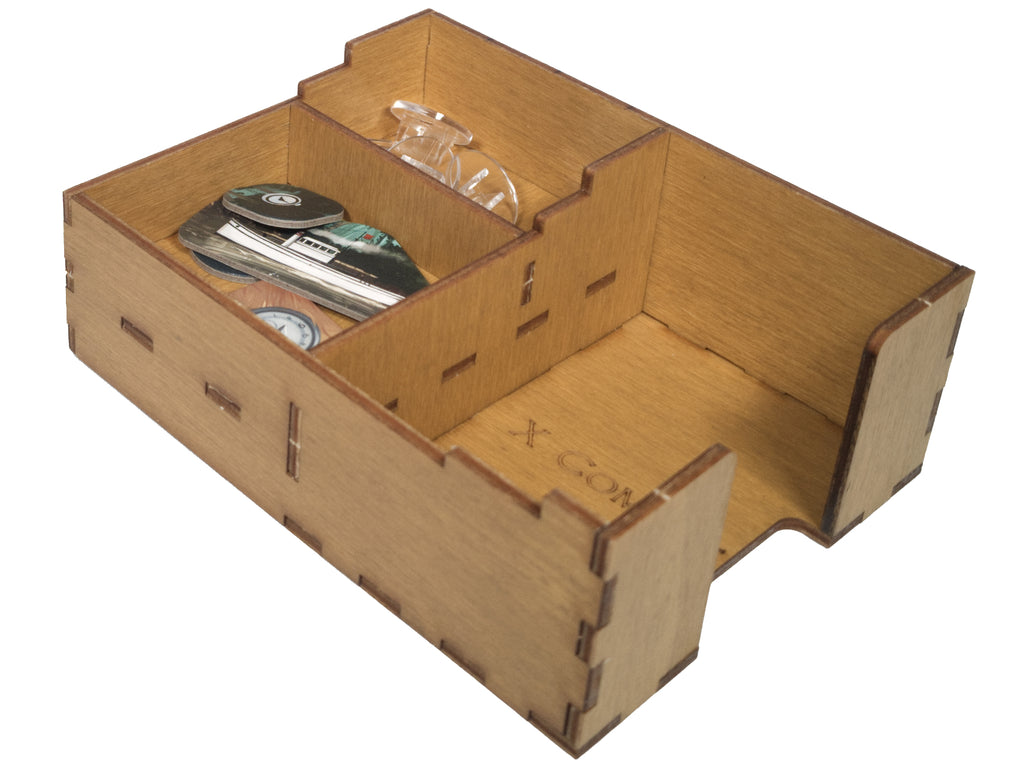 Stand, standee and discard combat tray