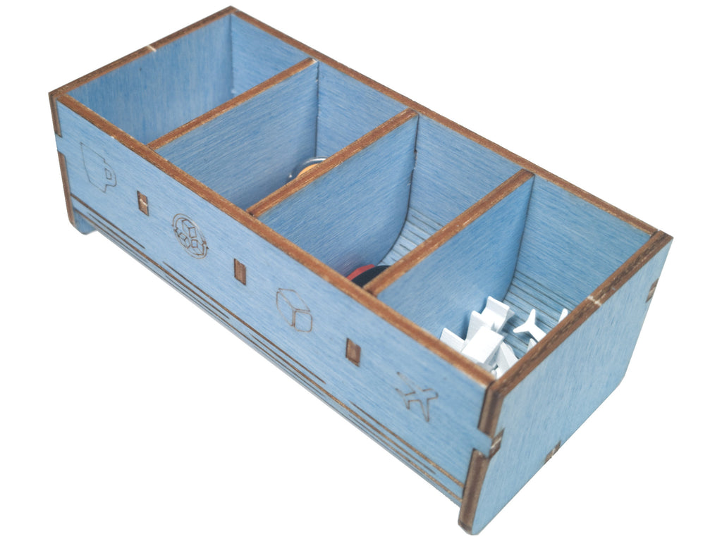 Tray for coffee, reroll, airplane tokens, traffic die and various markers