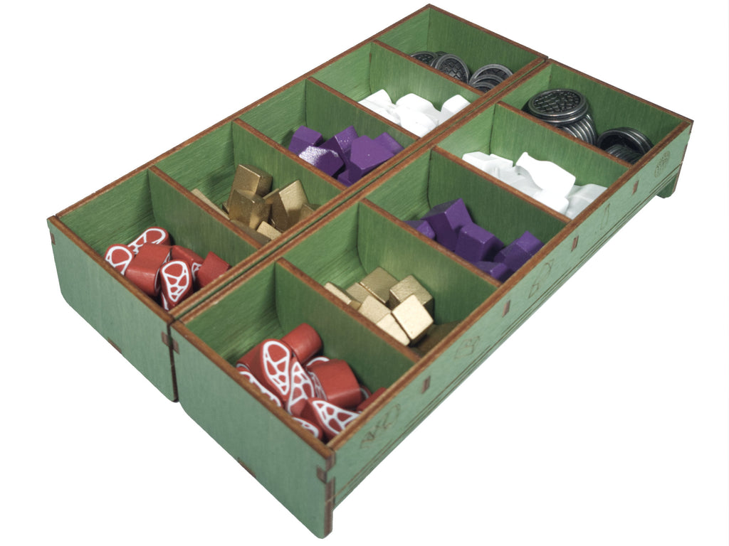 2x trays for meat, gold, crystal, milk tokens and coins