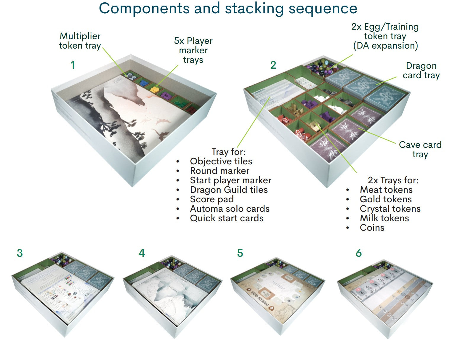 How to pack the Wyrmspan insert in steps