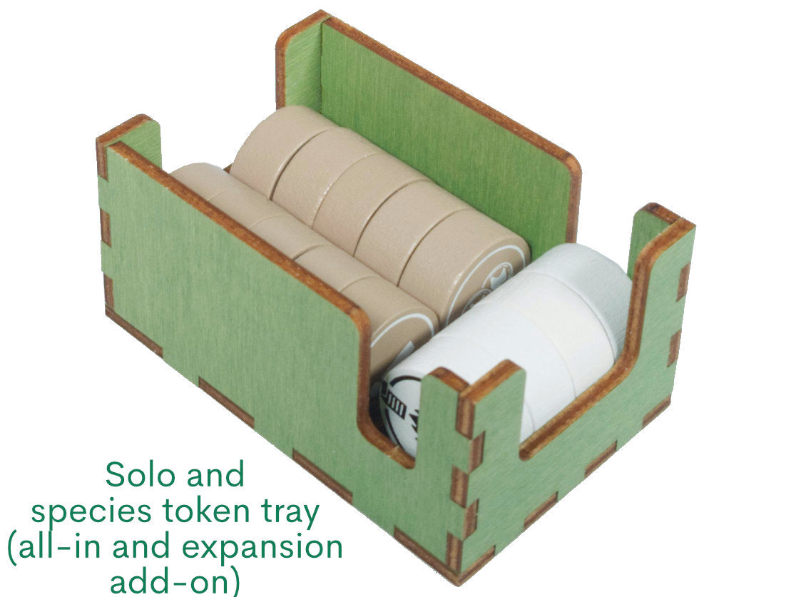 Tray for solo mode and species tokens for Forgotten Lands expansion